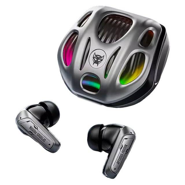 سماعات Transformers TF-T35 TWS بلوتوث RGB مايك رمادي - 1