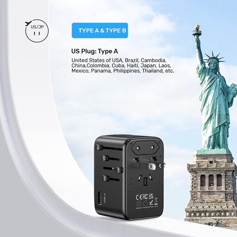 Unitek GaN 100W Universal Travel Adapter Black - 9