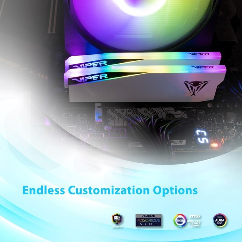 Viper Elite DDR5 32GB (2x16GB) 6000MHz RGB White Memory - 5