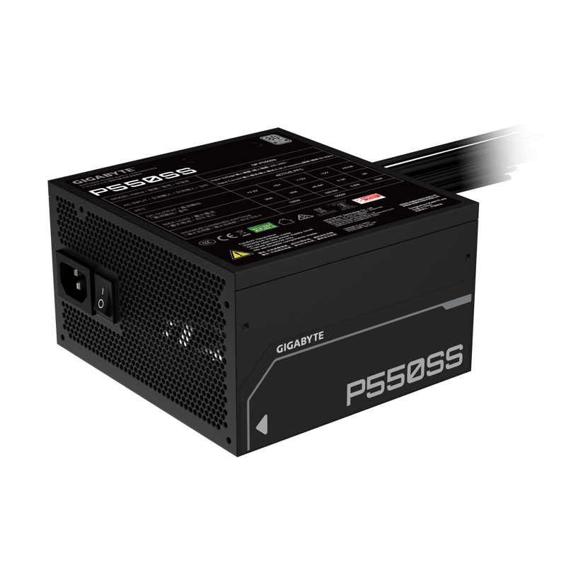 باور سبلاي Gigabyte P550SS Plus 550W 80+ Silver غير معياري أسود - 4