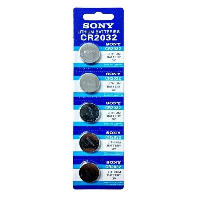 Sony CR2032 3V Lithium Coin Battery 5-Pack - 1