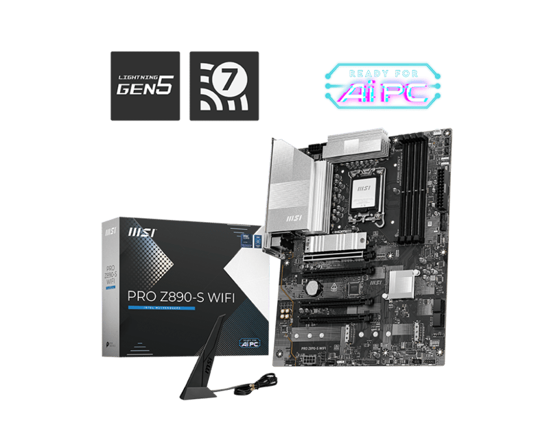 لوحة أم MSI PRO Z890-S WiFi Z890 LGA1851 DDR5 ATX - 1