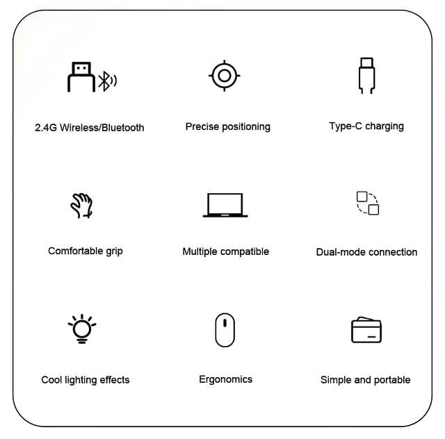 ماوس Jeqang JE-D227 1600 DPI RGB Dual-Mode رمادي - 4