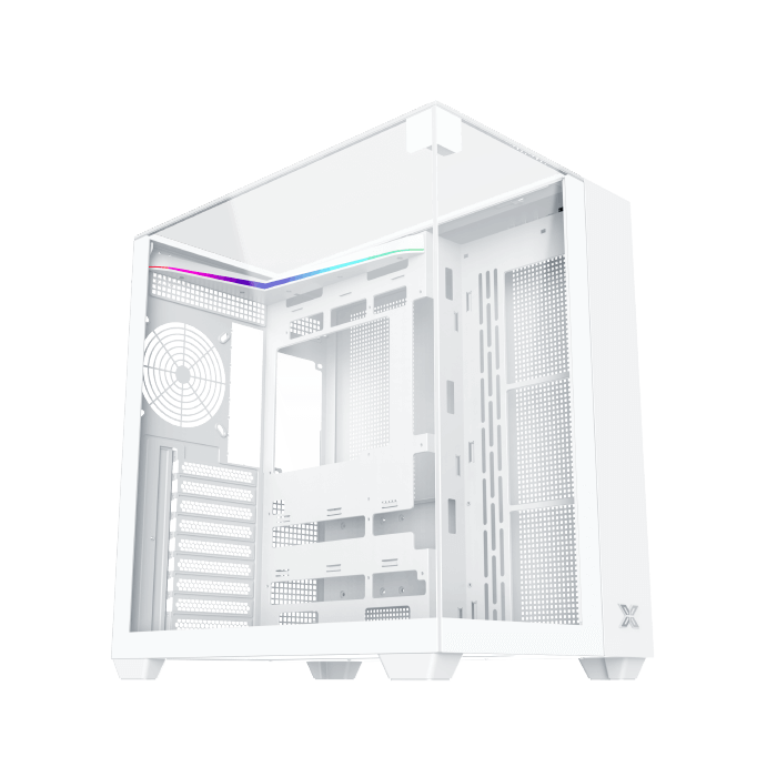 XIGMATEK Aqua V Mid-Tower ATX Case White Tempered Glass - 5