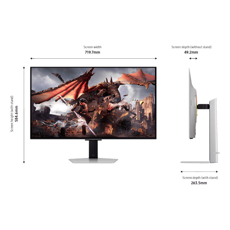 شاشة Samsung Odyssey G80SD 32″ 3840x2160 240Hz QD-OLED - 7