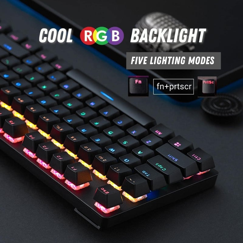 كيبورد Rapoo V500 Pro Full-Size ميكانيكي سلكي RGB - 13