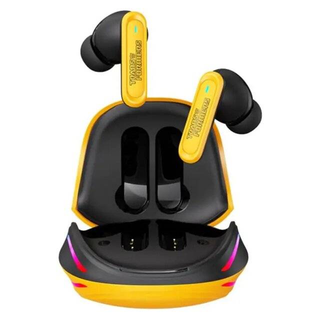 سماعات Transformers Bumblebee T10 Pro بلوتوث 6.0 مع مايك أصفر - 3