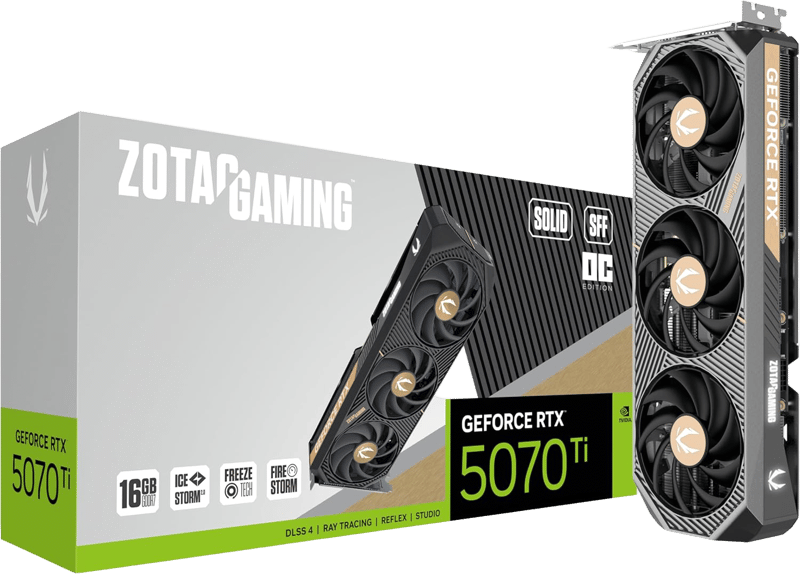 ZOTAC GAMING GeForce RTX 5070 Ti 16GB GDDR7 SOLID SFF OC - 8