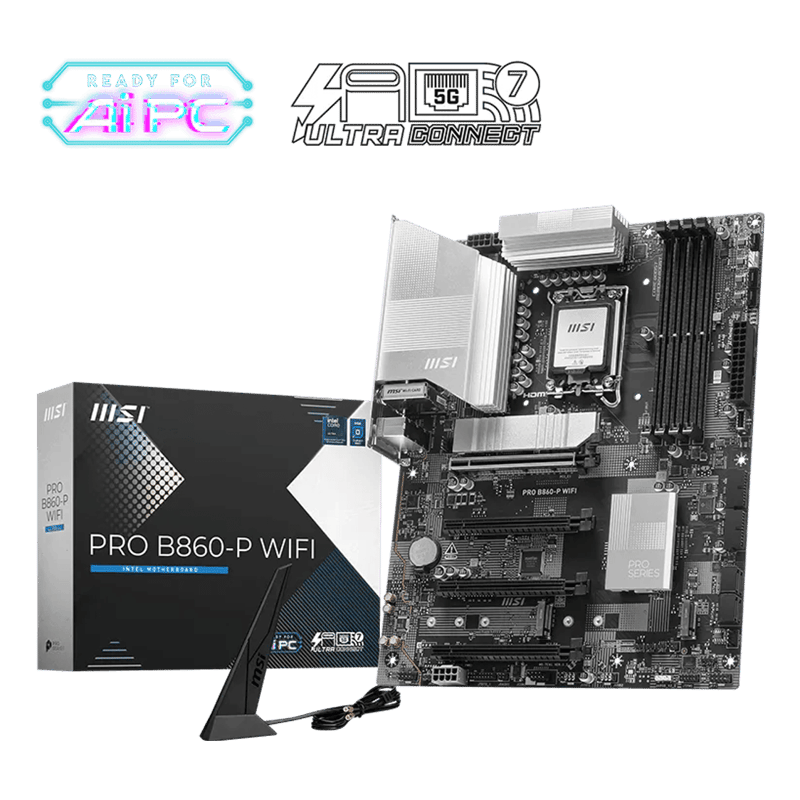 MSI PRO B860-P WIFI LGA 1851 DDR5 ATX Motherboard - 1