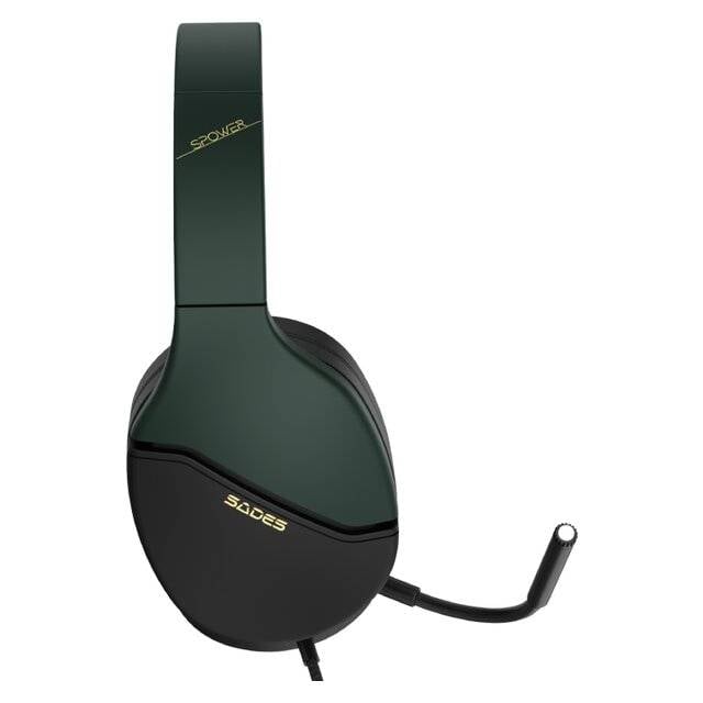 سماعات Sades SA-725 سلكية مع ميكروفون 3.5mm ذهبي - 2