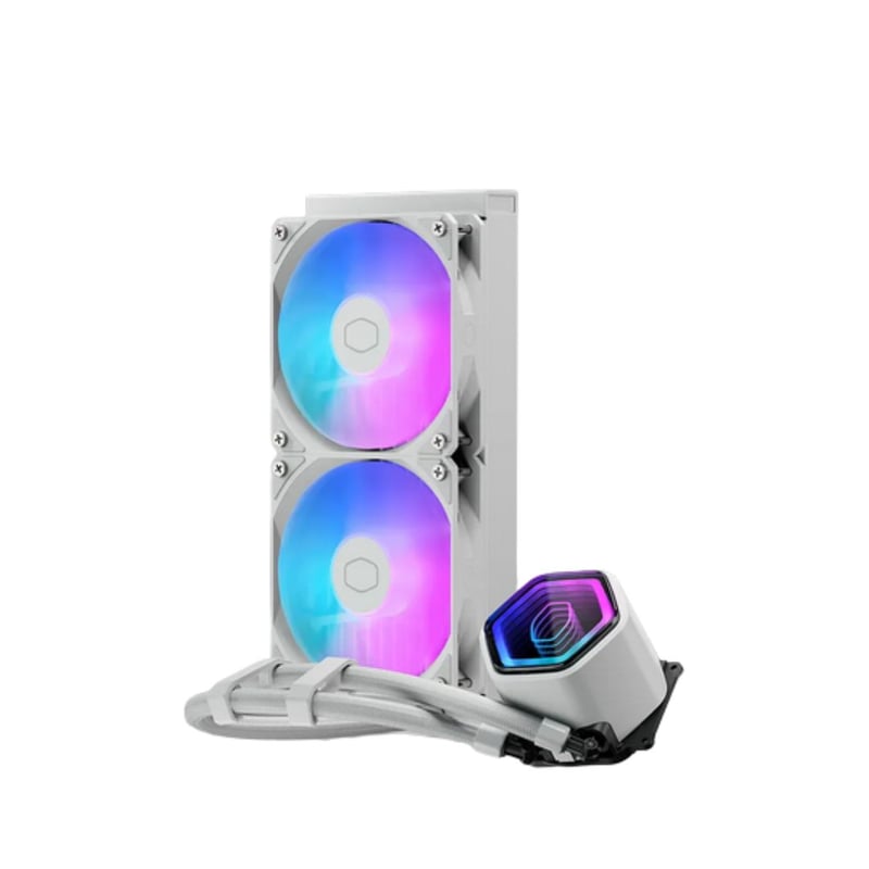 مبرد Cooler Master MasterLiquid 240L Core 240mm AIO سائل أبيض ARGB 3.96W TDP - 3