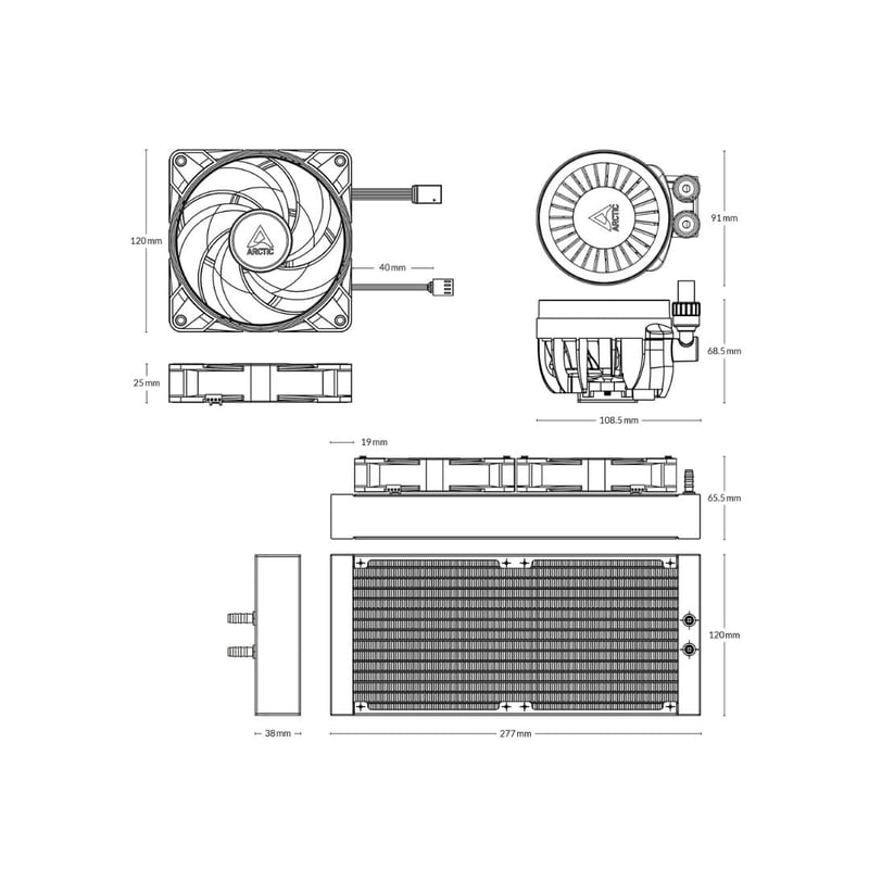 مبرد Arctic Liquid Freezer III 240mm AIO Black A-RGB - 5
