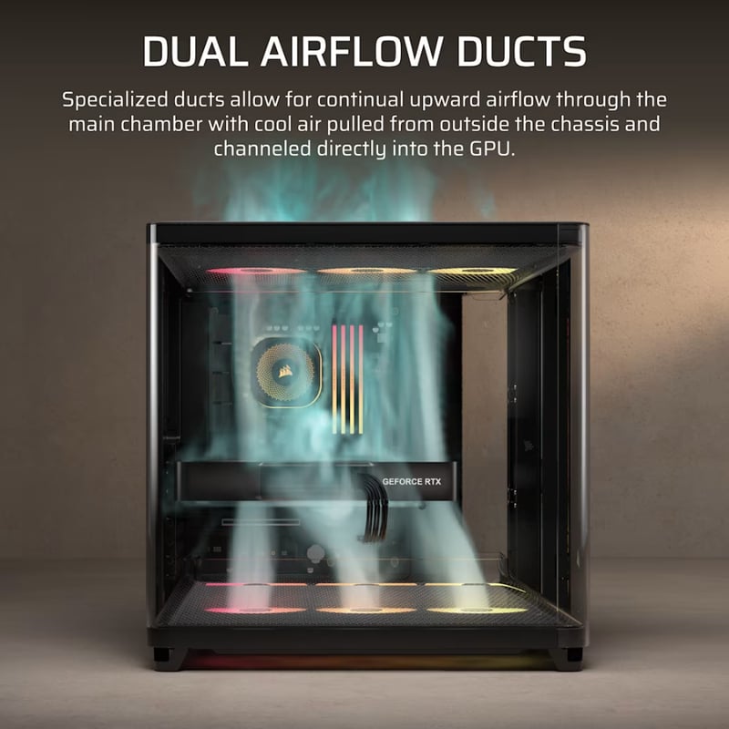 كيس Corsair 5400 RS-R Mid-Tower أسود زجاجي مقوّى ARGB - 5