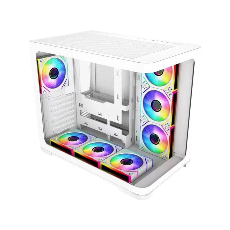 SAMA Neview 2851A Mid-Tower ATX Case White Tempered Glass - 5