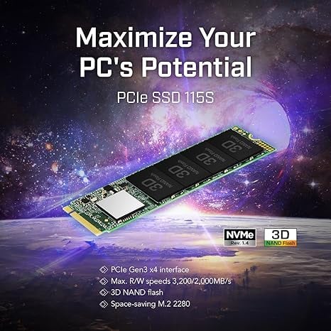 SSD Transcend MTE115 500GB NVMe M.2 2280 PCIe Gen3x4 - 6