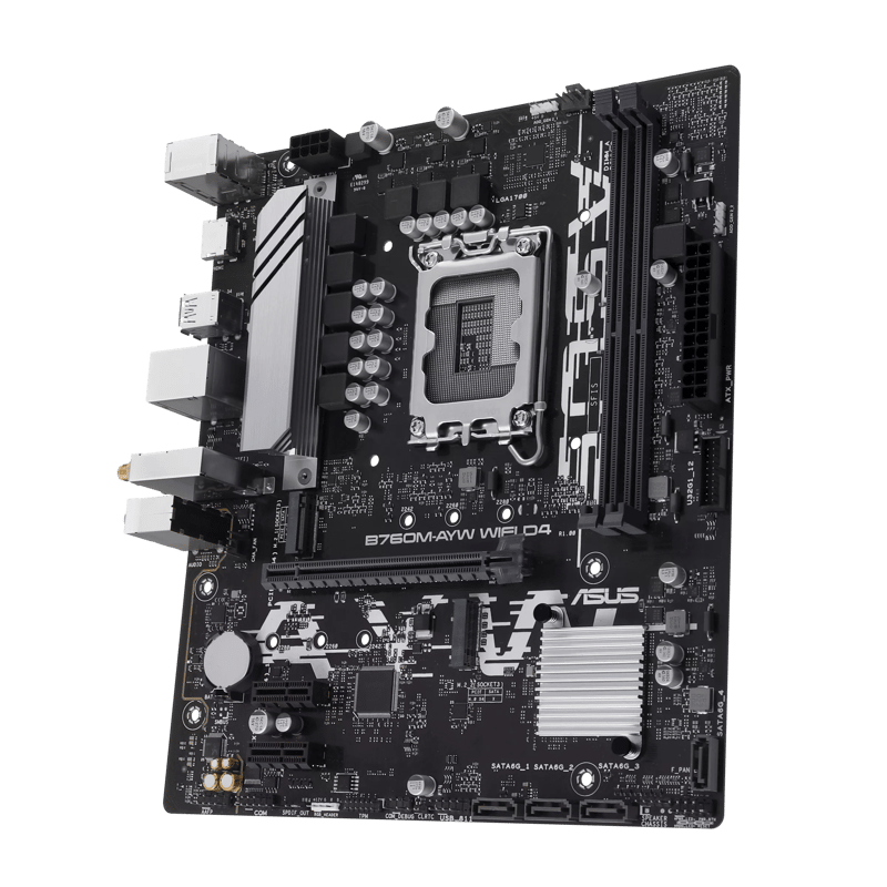 ASUS B760M-AYW WIFI D4 LGA 1700 Micro-ATX Motherboard DDR4 Wi-Fi 6 - 1