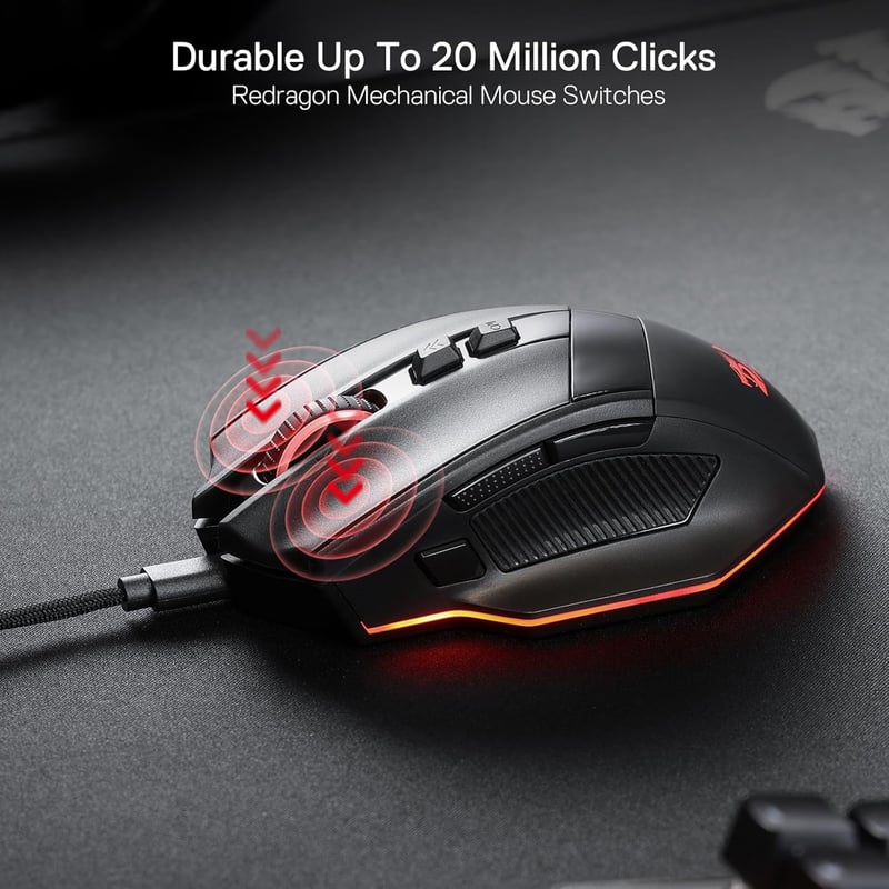 Redragon M813 RGB Gaming Mouse 16000 DPI Wired - 5