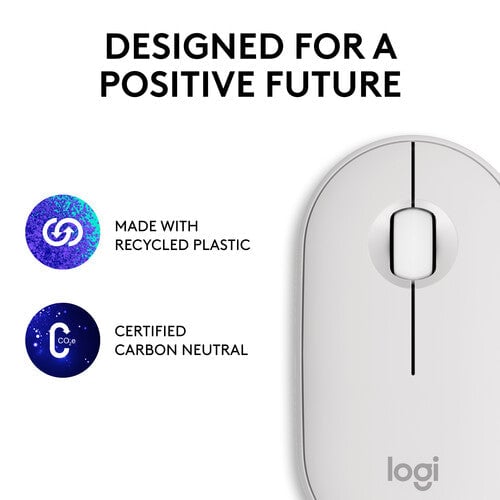 ماوس Logitech Pebble Mouse 2 M350s 4000 DPI لاسلكي رمادي - 8