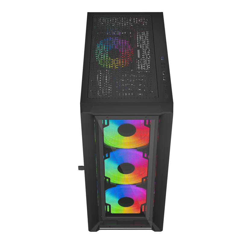 Raptor Falcon Strike Mid-Tower ATX Case Black Tempered Glass - 9