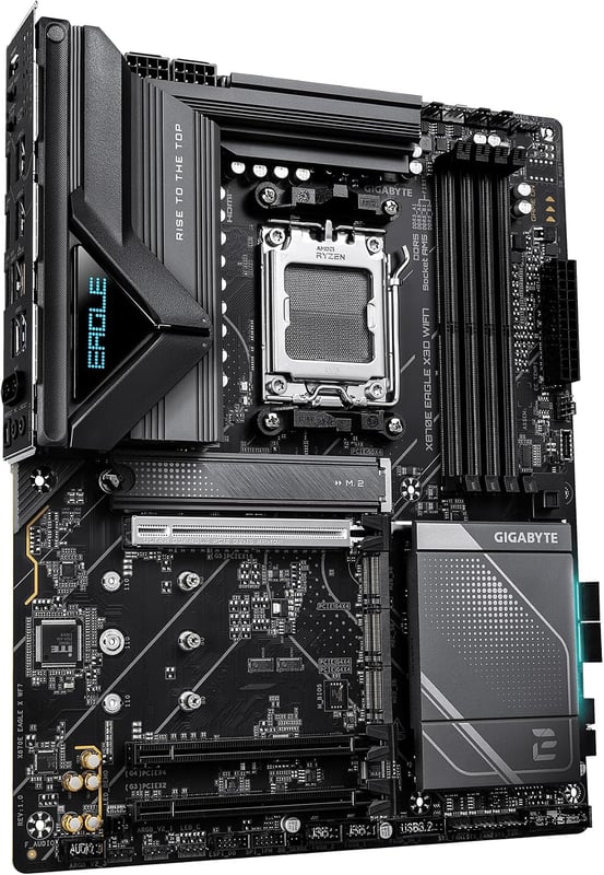لوحة أم جيجابايت إيجل GIGABYTE X870E EAGLE X3D WIFI7 بمقبس AMD AM5 ودعم ذاكرة DDR5 بحجم ATX - 4