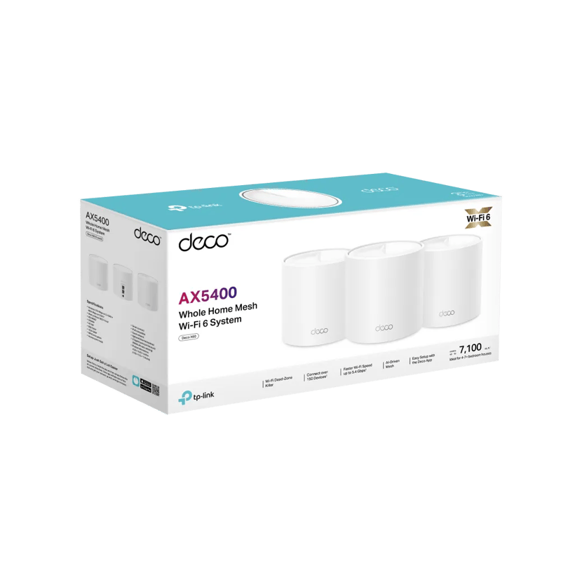 TP-Link Deco X60 AX5400 3-Pack WiFi 6 Dual-Band Mesh System - 2