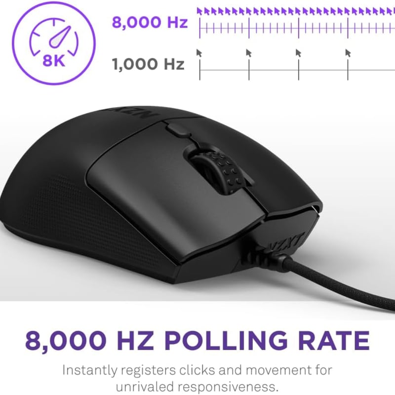 ماوس NZXT LIFT 2 Ergo 26000 DPI USB أسود - 3