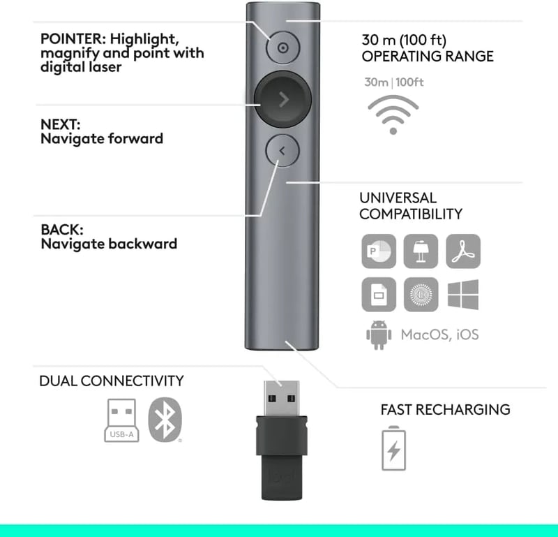 اكسسوار Logitech Spotlight Bluetooth أسود - 6