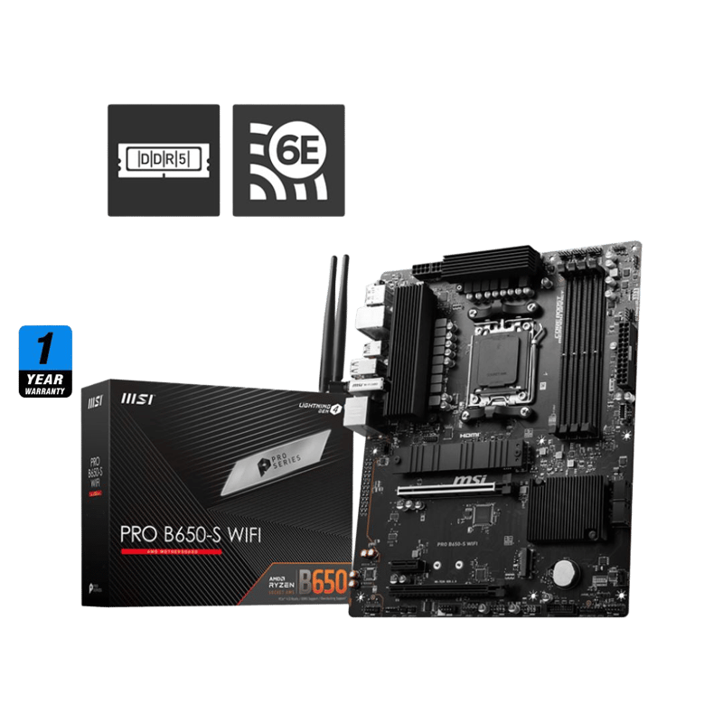 MSI PRO B650-S WIFI AM5 ATX Motherboard - 5