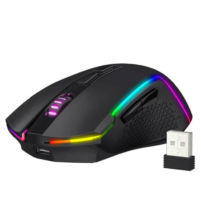 ماوس Redragon Trident M693 8000 DPI Dual-Mode RGB أسود - 3