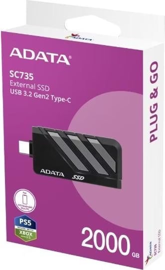 هارد خارجي ADATA SC735 2TB USB 3.2 1050MB/s أزرق - 11