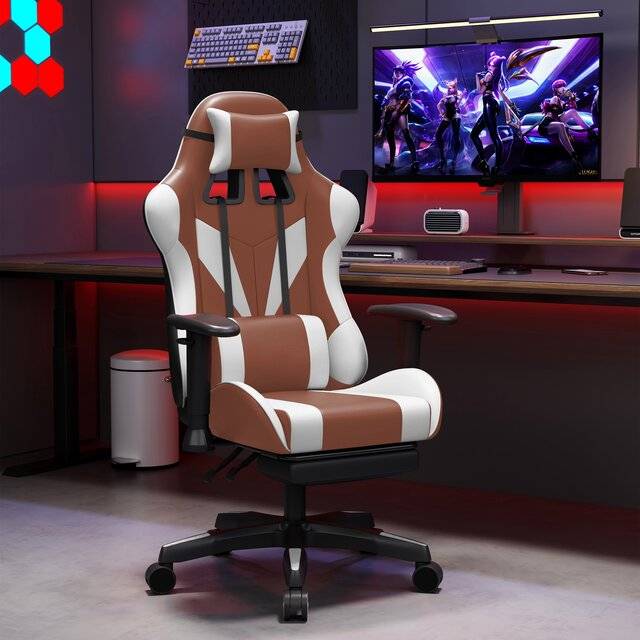 Raptor RGC-100 Gaming Chair Nutty & White - 2