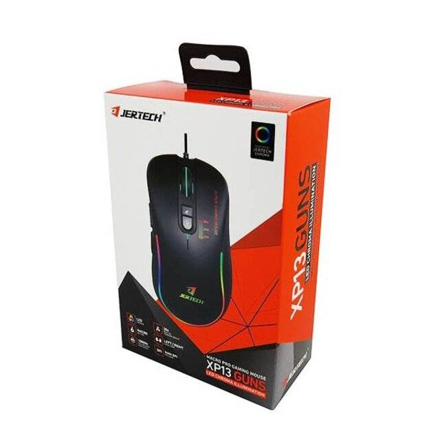 ماوس Jertech XP13 3600 DPI سلكي RGB أسود - 3