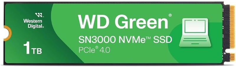 Western Digital Green SN3000 1TB NVMe M.2 PCIe 4.0 SSD - 6