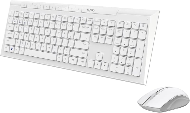 كيت كيبورد وماوس Rapoo 8210M Dual-Mode Wireless أبيض - 1