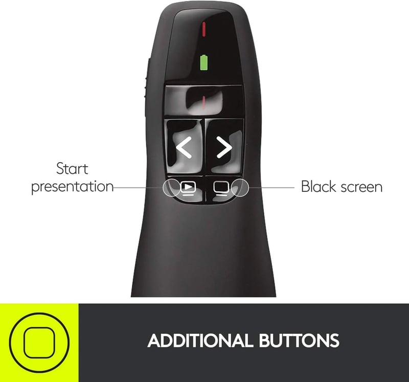 اكسسوار Logitech R400 الليزري اللاسلكي للعروض الأسود - 2