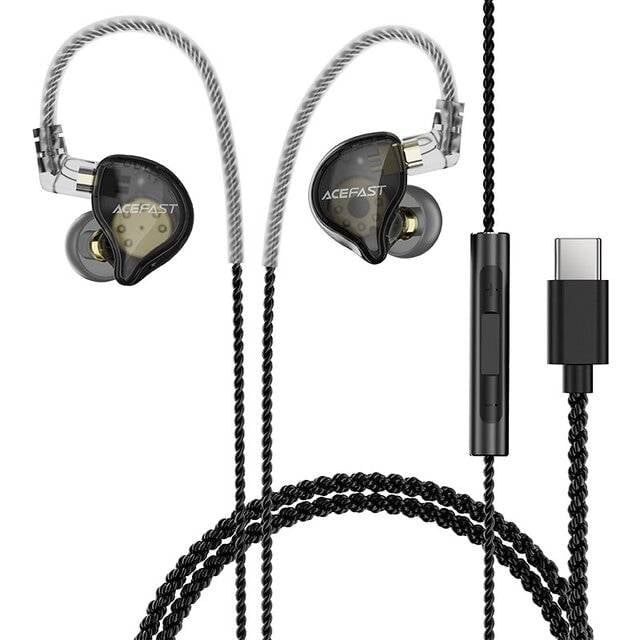 سماعات AceFast ACESOUND L11 USB-C سلكية 10mm Driver مع ميكروفون أسود - 3