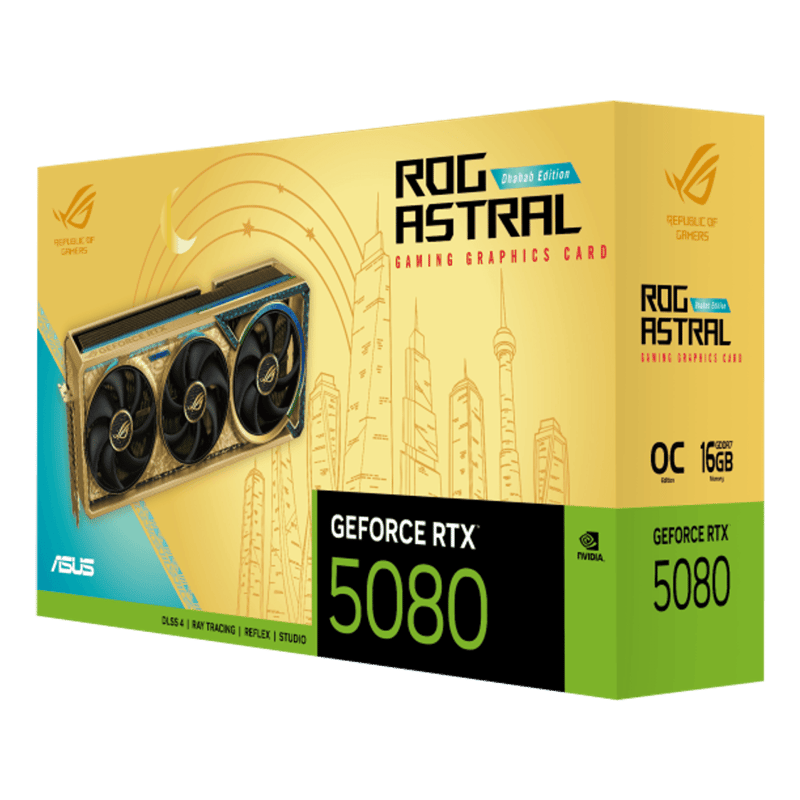 كارت شاشة ASUS ROG Astral GeForce RTX 5080 16GB GDDR7 Gold OC Edition - 2