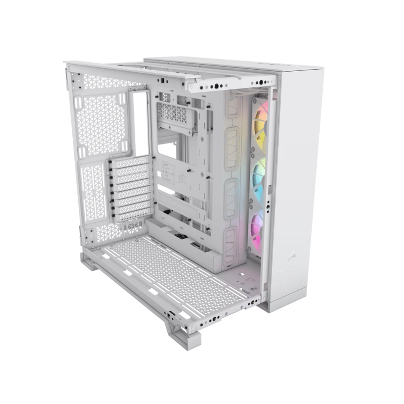كيس Corsair 6500X Mid-Tower أبيض زجاج مقسى RGB iCUE Link - 7