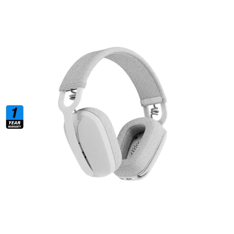 سماعات Logitech Zone Vibe 100 Over-Ear بلوتوث مع ميك أبيض - 1