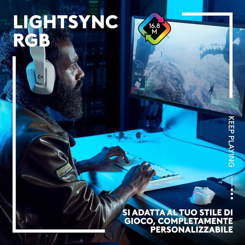 ماوس Logitech G502 X Plus 25600 DPI Lightspeed Wireless RGB أبيض - 23