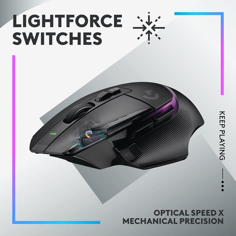 ماوس Logitech G502 X Plus 25600 DPI Lightspeed Wireless RGB أبيض - 12