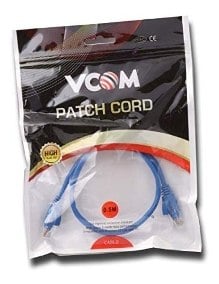 كيبل VCOM Cat5e UTP Patch Cord RJ45 إلى RJ45 0.5m - 1