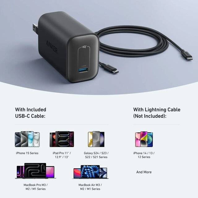 شاحن Anker Nano 100W GaN أسود - 2