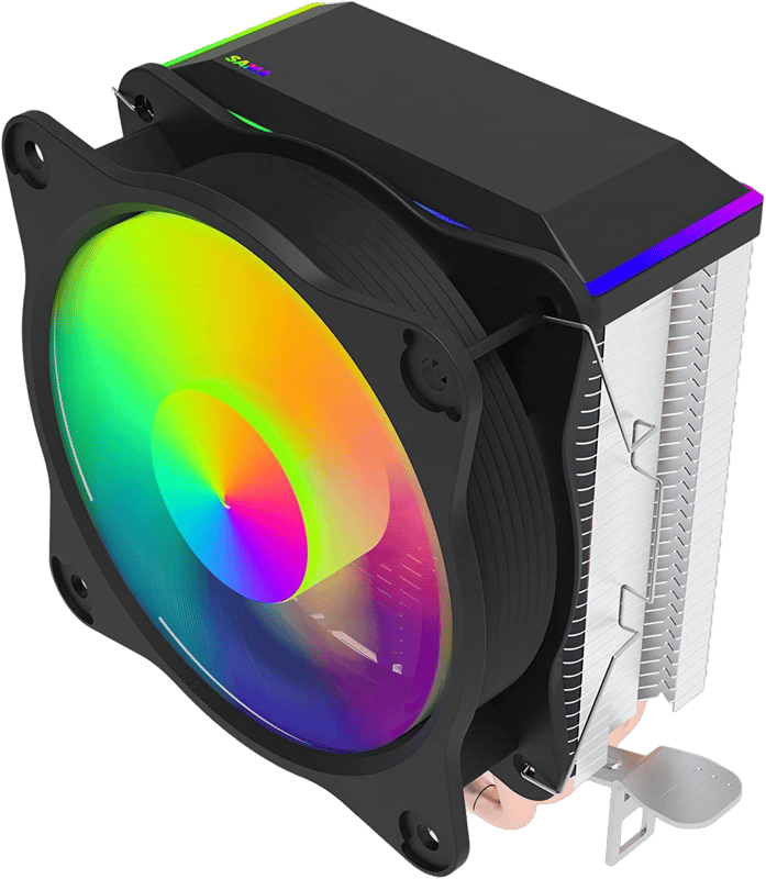 مبرد هوائي للمعالج SAMA KA200D بقدرة 65W مع إضاءة RGB - 10
