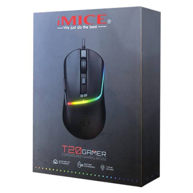iMice T20 Gaming Mouse Wired 6600 DPI RGB - 2