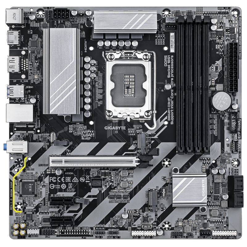 لوحة أم Gigabyte B860M D3HP Micro-ATX LGA1851 DDR5 - 5