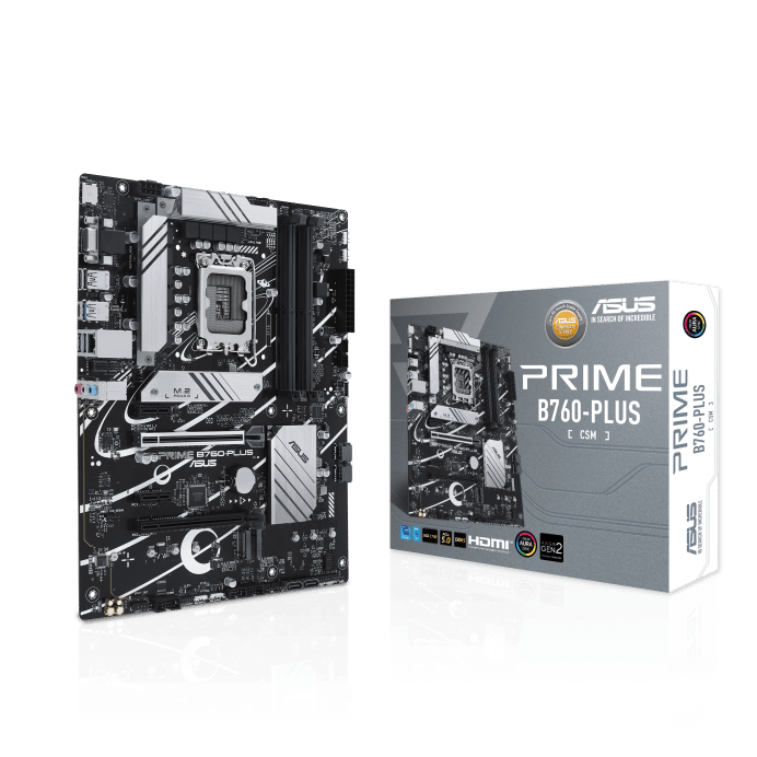 مذربورد أسوس PRIME B760-PLUS-CSM لمعالجات LGA 1700 مقاس ATX مع DDR5 و PCIe 5.0 - 1
