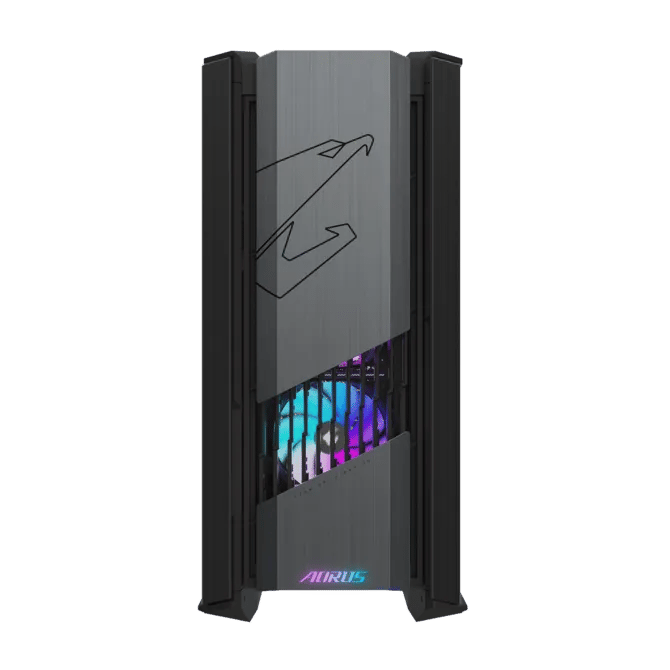 كيس Gigabyte AC601G Mid-Tower ATX أسود شبكي بزجاج مقوى ومراوح ARGB - 1