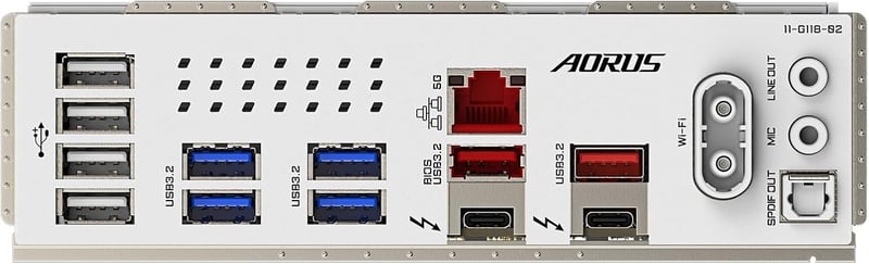 لوحة أم جيجابايت أوروس GIGABYTE Z890 AORUS PRO ICE باللون الأبيض بمقبس LGA 1851 ودعم ذاكرة DDR5 بحجم ATX - 5
