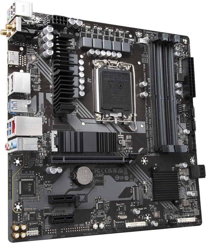 لوحة أم جيجابايت GIGABYTE B760M DS3H AX DDR4 بمقبس LGA 1700 ودعم ذاكرة DDR4 بحجم mATX - 4